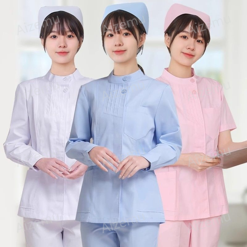 Medical Lab Logo - Seragam Perawat Lengan Panjang Warna Pink,