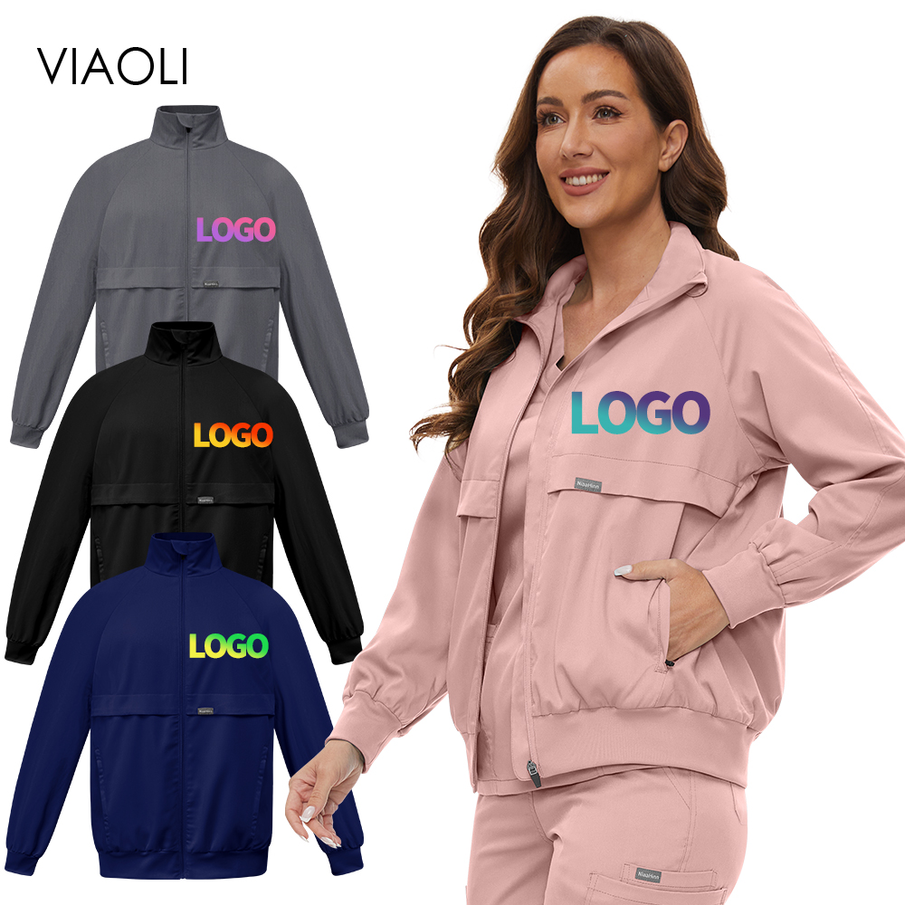 Medical Lab Logo - Jaket Lengan Panjang Logo Kustom untuk