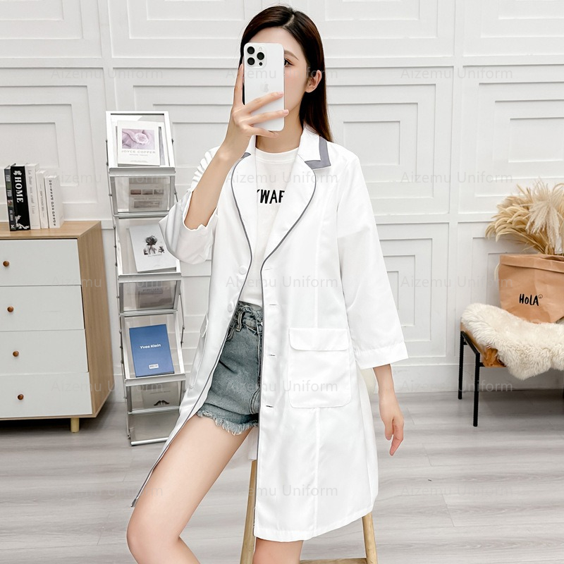 seragam kecantikan hitam denga - Medical Lab Logo ulasan dan harga