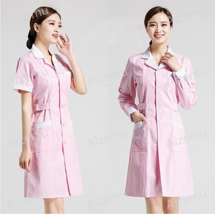 Seragam Salon Kecantikan Lenga - Medical Lab Logo ulasan dan harga