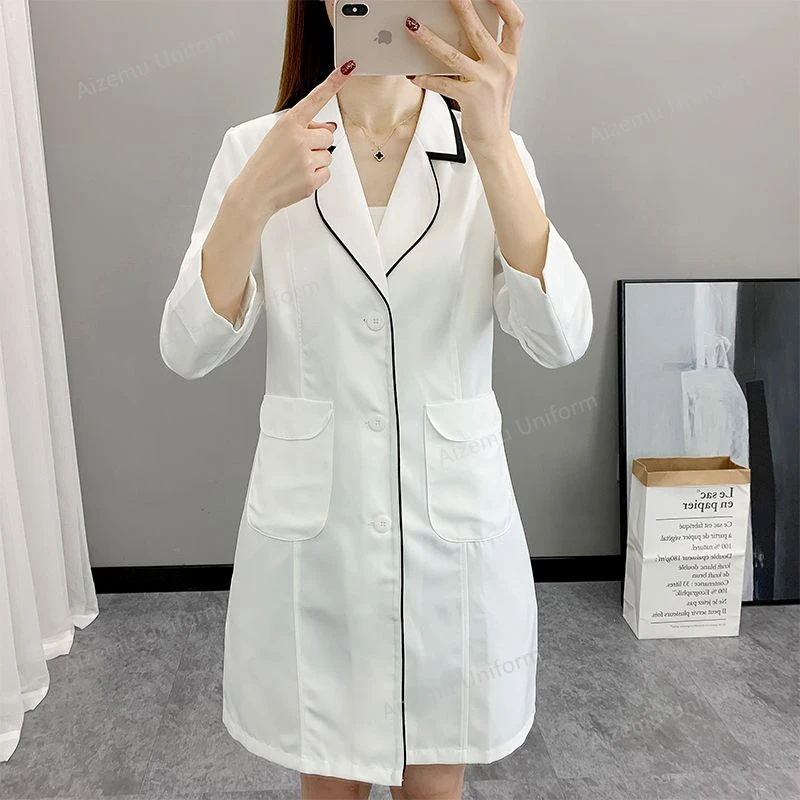 Seragam Spa Pendek Wanita, Pak - Medical Lab Logo ulasan dan harga
