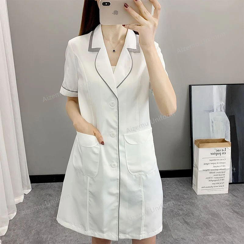 Seragam Spa Pendek Wanita, Pak - Medical Lab Logo ulasan dan harga