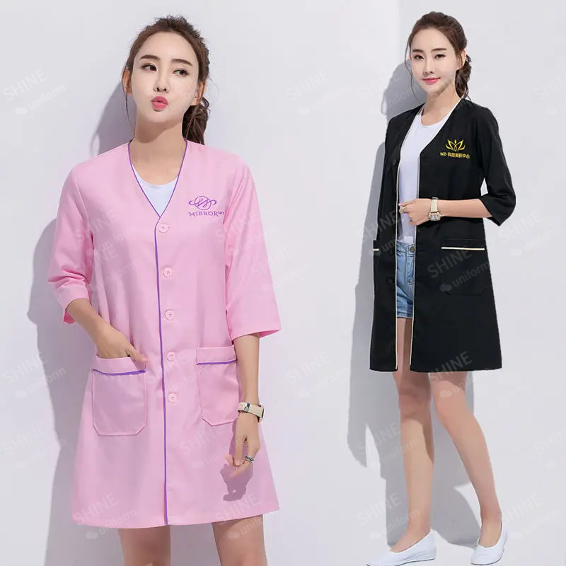 Seragam kecantikan kustom Logo - Medical Lab Logo ulasan dan harga